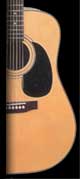 Image tronquée d'une guitare folk